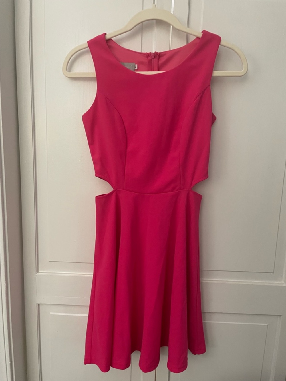 Women's Hot Pink Cutout Fit & Flare Dress Size XS